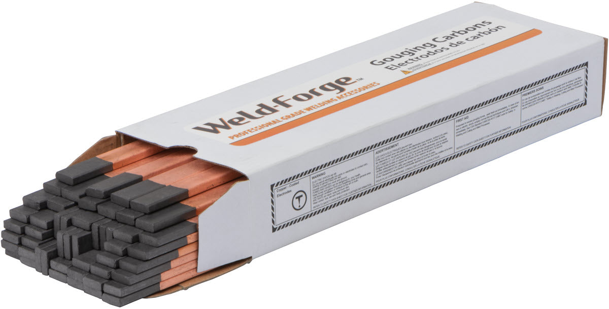 Weld-Forge Flat Carbon Arc Gouging Electrodes - DC Copper Coated