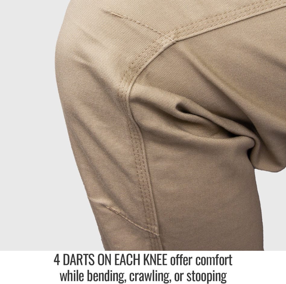 Black Stallion work pants featuring four darts on the knee for flexibility