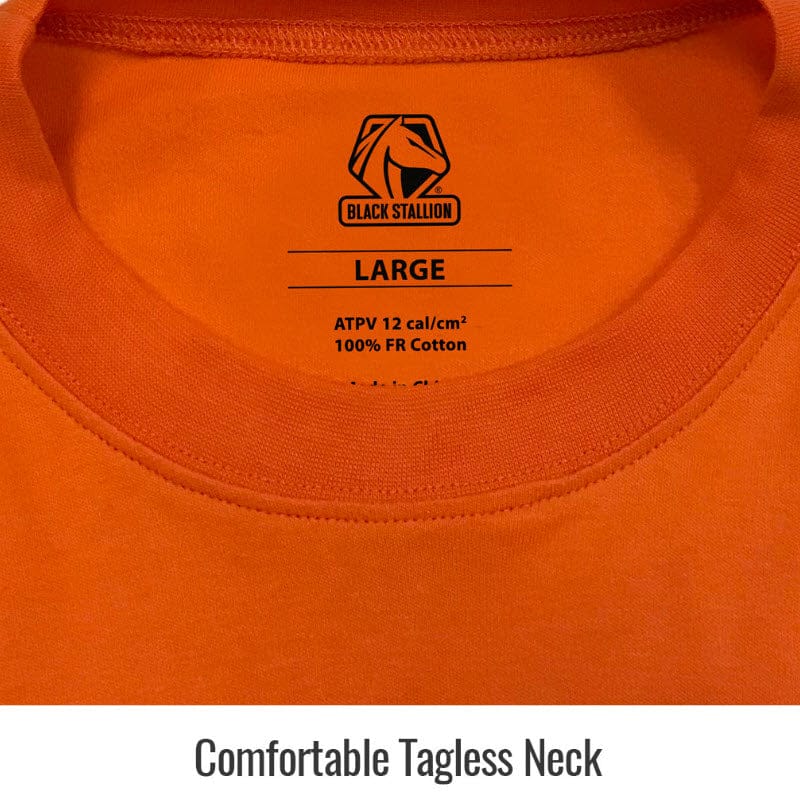 Black Stallion Clothing Black Stallion Flame Resistant 7 oz. Orange Cotton T-Shirt TF2510-OR
