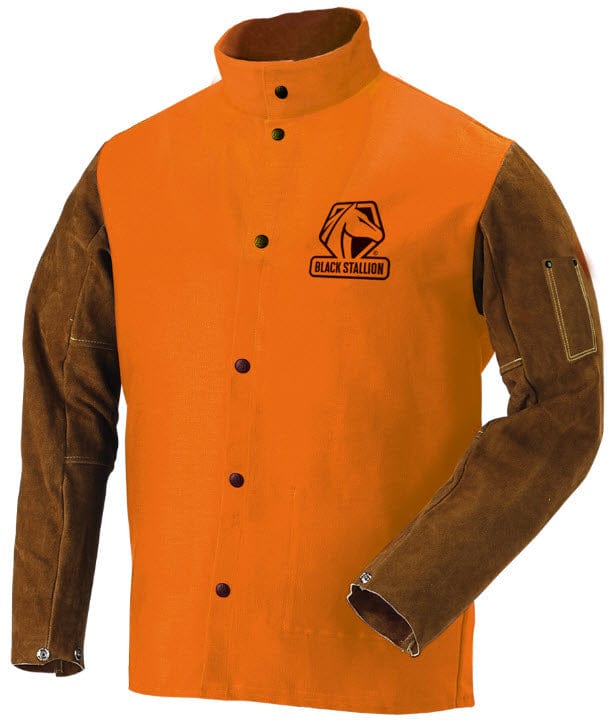 Black Stallion Clothing BSX Welding Jacket - Hybrid FR Cotton/Cowhide FO9-30C/BS