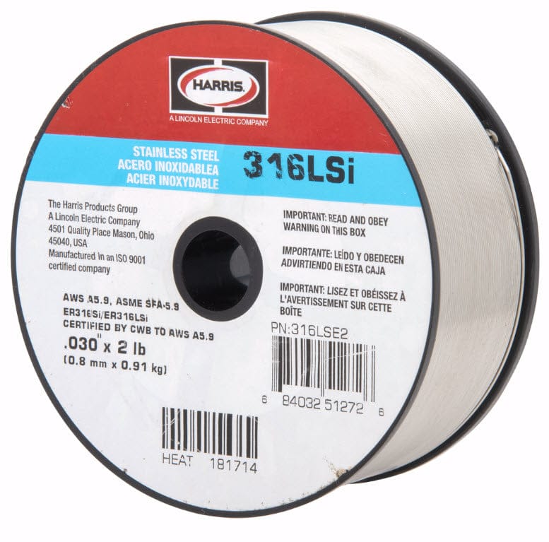Harris Filler Metals Harris 316L Stainless Steel MIG Welding Wire - 2# Spool