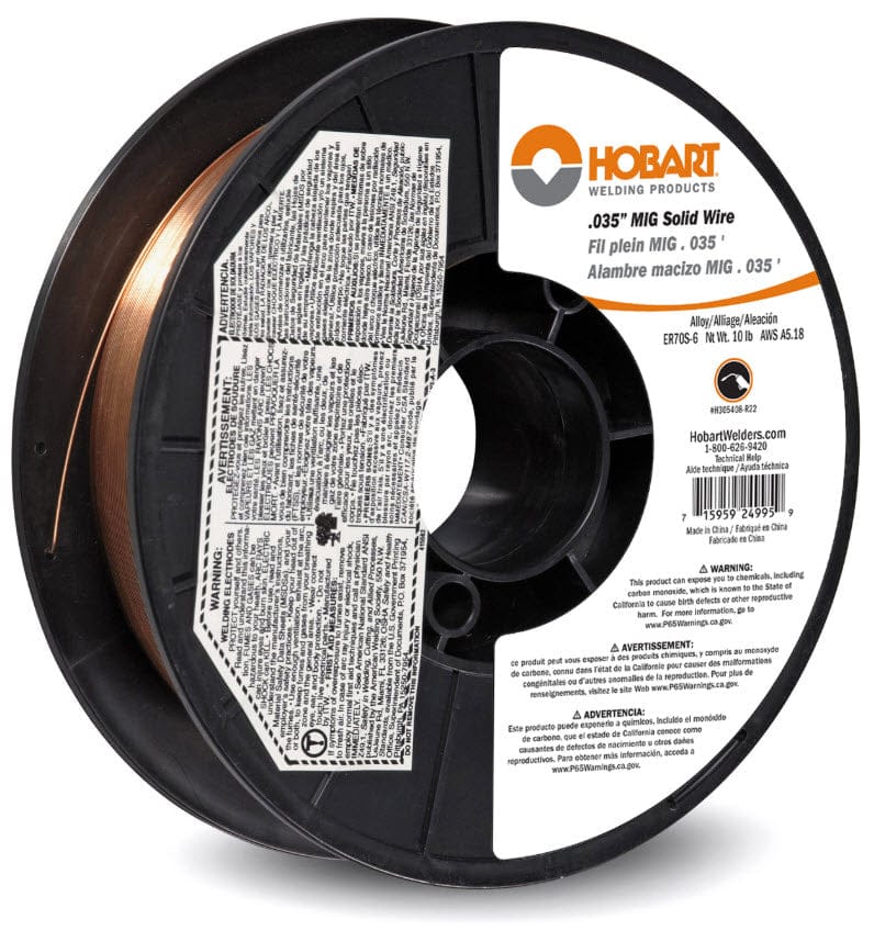 Hobart Filler Metals Hobart ER70S-6 MIG Welding Wire - 10# Spool