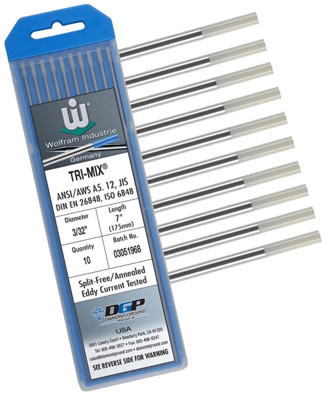 Diamond Ground Filler Metals Wolfram Tri-Mix WS2 Tungsten Electrode