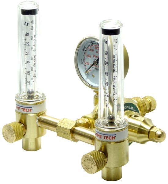 Flame Tech Gas Apparatus Flame Tech Dual Argon Flowmeter/Regulator 200-FL-AR-60-580