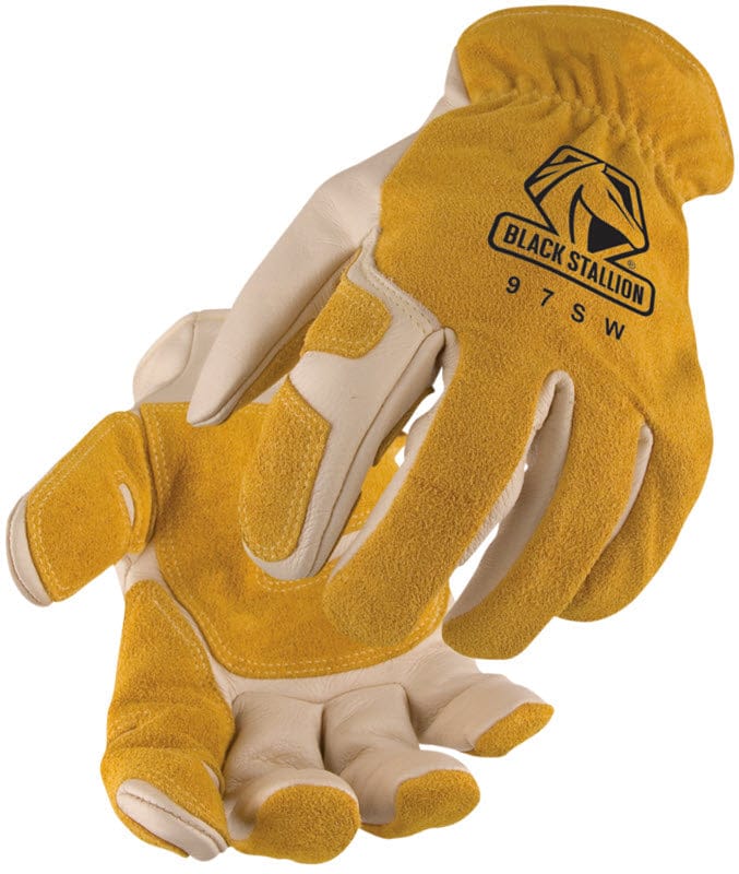 Black Stallion Gloves Black Stallion Drivers Gloves - Reinforced Grain Palm/Split Back 97SW