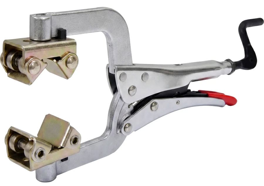 Strong Hand locking pipe welding clamp with adjustable rollers