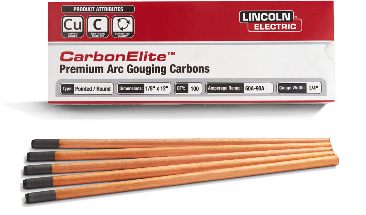 Lincoln CarbonElite Pointed Gouging Electrodes KP3800