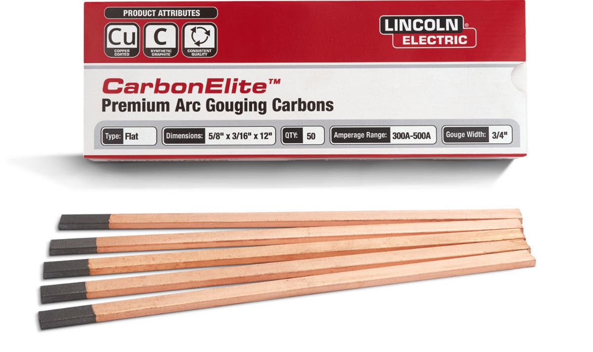 Lincoln CarbonElite Flat Gouging Electrodes KP3802-5/8