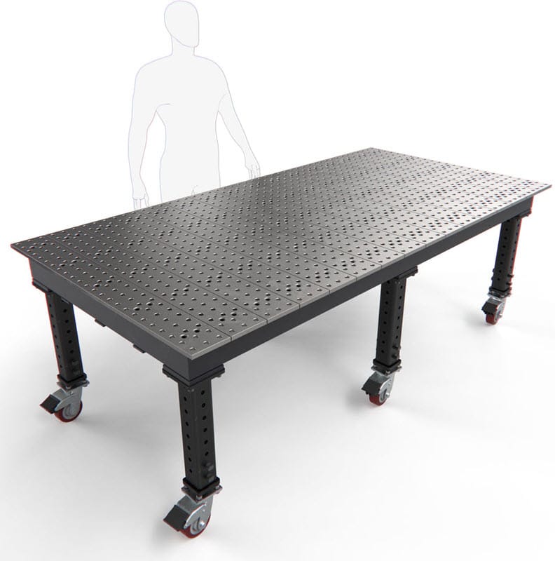 BuildPro Machine Accessories Adjustable 27" - 37" + Casters BUILDPRO MAX Adjustable Leg Welding Table 8' x 4' (Standard) TMR59648F