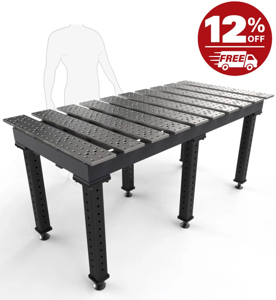 BuildPro Machine Accessories Heavy Duty 30-1/4" BUILDPRO MAX Slotted Welding Table 6.5' x 3' (Standard) TMA57838