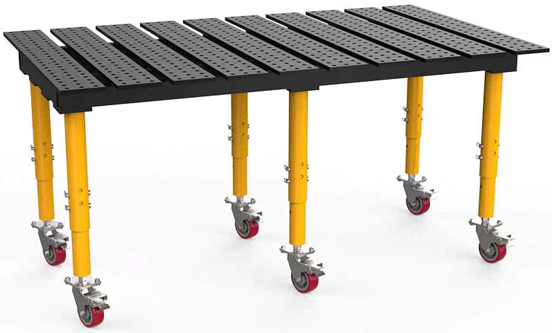 BuildPro Machine Accessories 6.5x4 BUILDPRO MAX Slotted Welding Table 6.5' x 4' (Nitrided) w/Adjustable Legs & Casters TMQRC57846