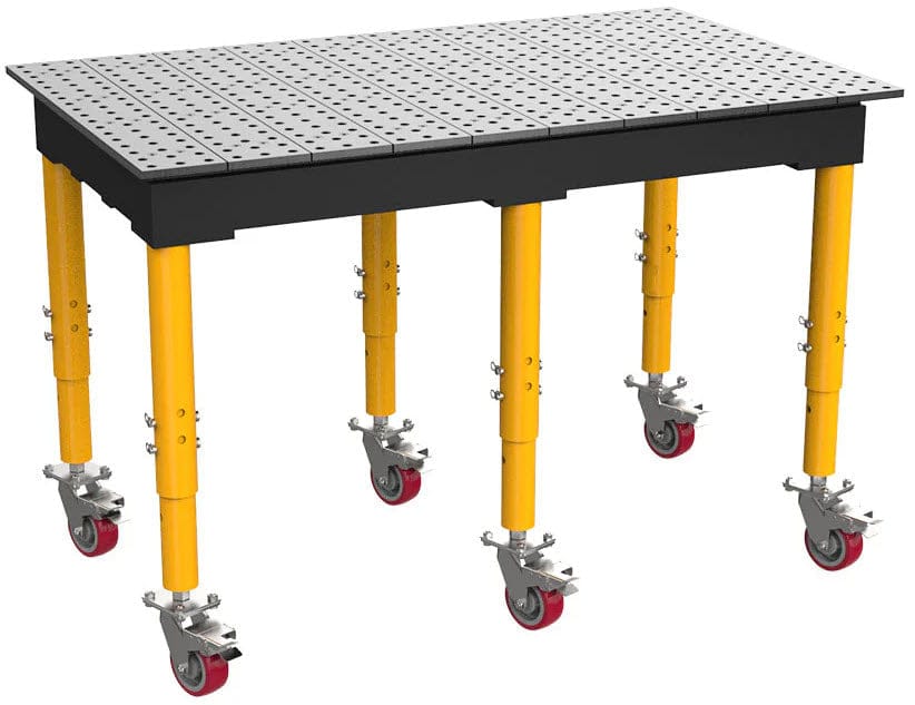 BuildPro Machine Accessories 5x3 BUILDPRO MAX Welding Table 5' x 3' (Standard) w/Adjustable Legs & Casters TMRC56036F