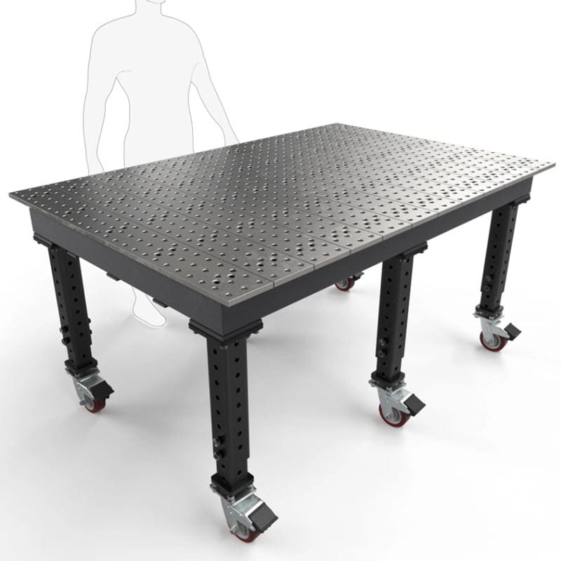 BuildPro Machine Accessories 6x4 BUILDPRO MAX Welding Table 6' x 4' (Standard) w/Adjustable Legs & Casters TMRC57248F