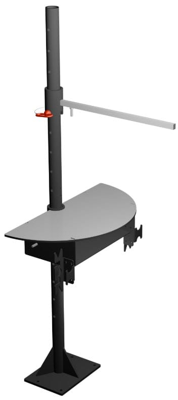 Lincoln Machine Accessories Lincoln Floor Post with Bar & Half-Round Table One-Pak K5248-5
