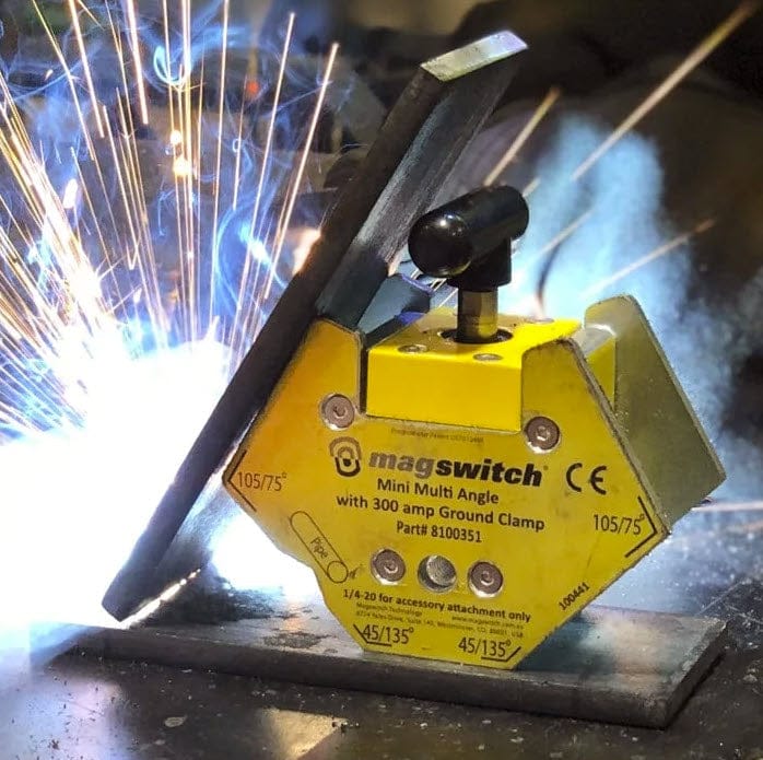 Magswitch Machine Accessories Magswitch Mini Multi-Angle Welding Magnet w/300 Amp Ground 8100351
