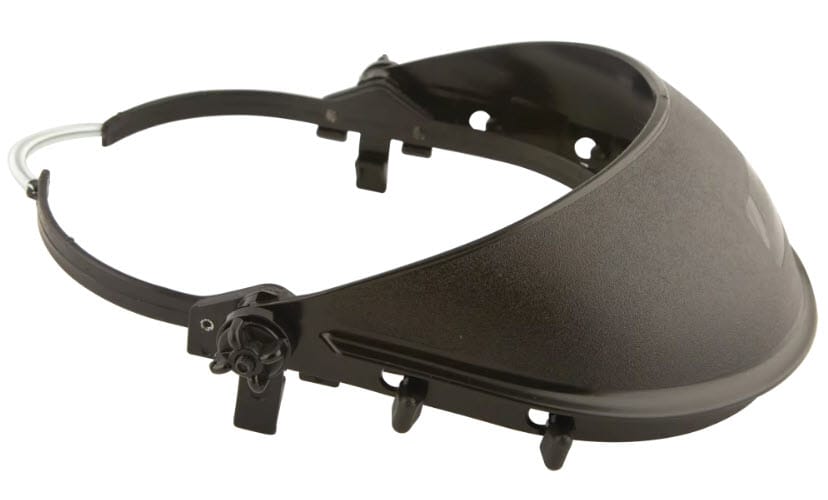 Jackson Safety black face shield headgear with adjustable ratchet suspension