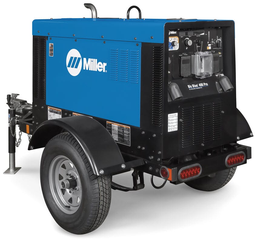 Miller Big Blue 400 Pro (Kubota) Diesel Welder w/ArcReach & Trailer 95
