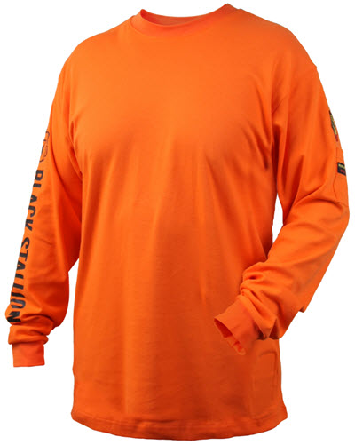 Black Stallion Flame Resistant 7 oz. Orange Cotton T-Shirt TF2510-OR