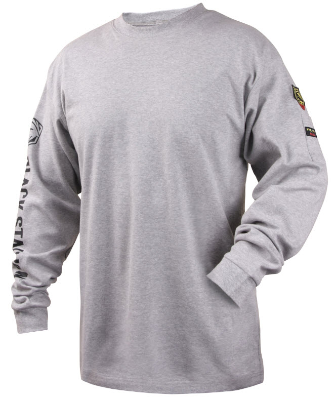 Black Stallion Flame Resistant 7 oz. Gray Cotton T-Shirt TF2510-GY