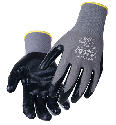 Black Stallion Nylon Accuflex gloves - Nitrile Coated GC2030