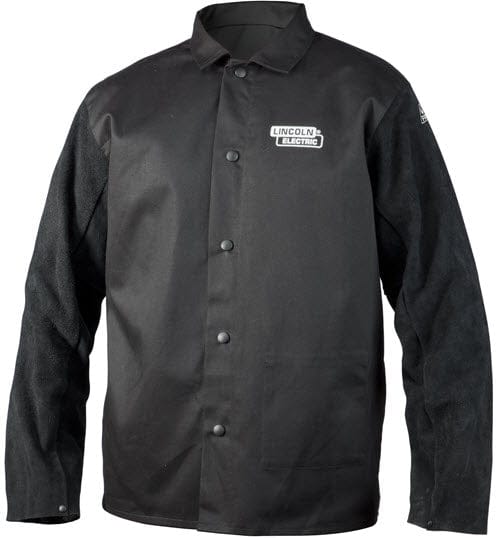 thumbnail image 2 of Lincoln Shadow Split Leather Sleeved Welding Jacket – Size X-Large (K2986-XL, Fits 48-50) 2 of 6