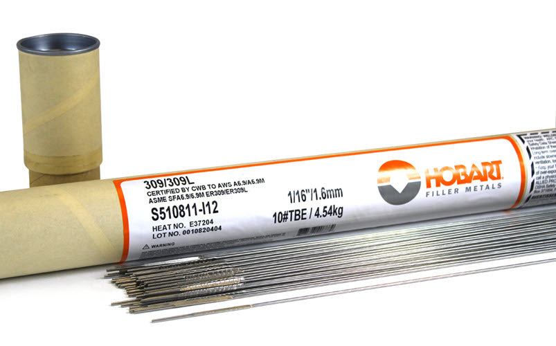 Hobart ER309L 1/16 Stainless Steel TIG Wire - 10# Tube S510811-I12