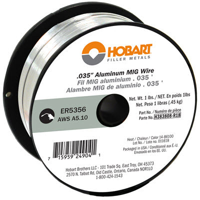 Hobart ER5356 .035 Aluminum MIG Wire - 1# Spool H383808-R18