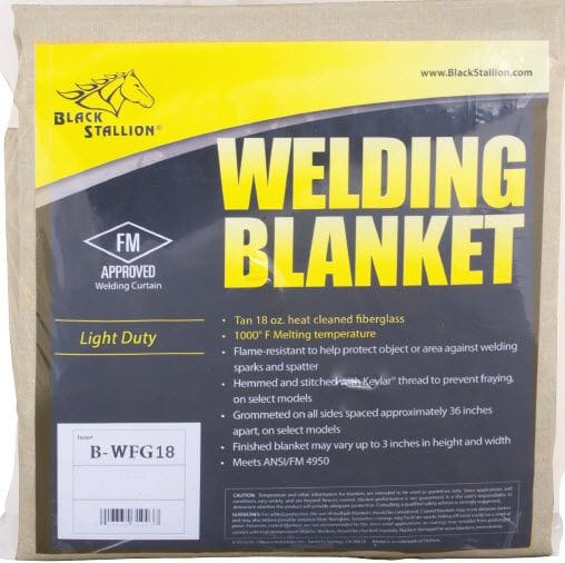 Black Stallion Personal Safety Black Stallion 18 oz. Fiberglass Welding Blanket B-WFG18-10X10