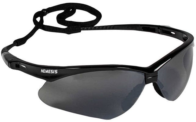 safety goggles black V30 Nemesis Safety Glasses, Black Frame, Smoke Lens