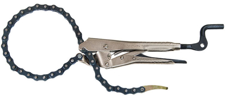 Strong Hand Tools - Val-pfc1024 , Locking Chain Pliers, Removable 24? Chain, Holds Up to 6.5 inch Diameter pipes, Unique Easy Open Crank Handle, Quick