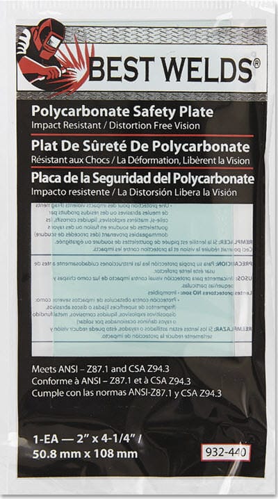 Best Welds Welding Helmet Accessories Best Welds Cover Plate - 2 X 4 Clear Polycarbonate