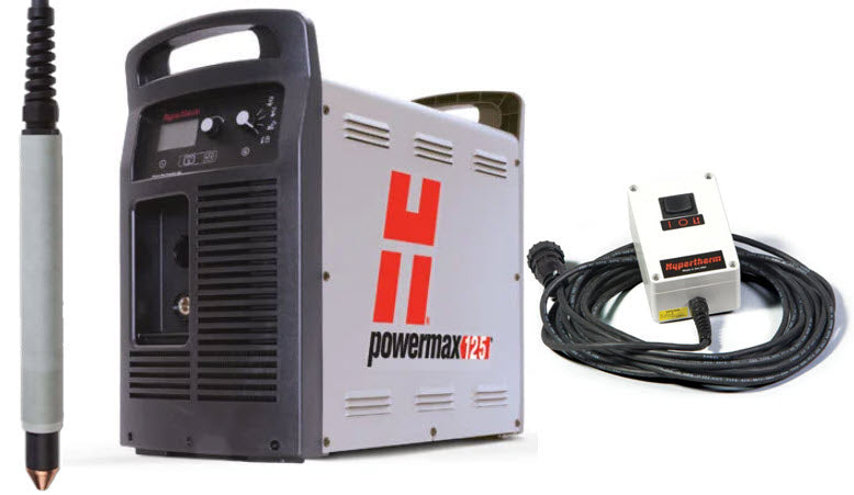 Hypertherm Powermax125 Plasma Cutter w/CPC, 180 Degree Machine Torch & Remote