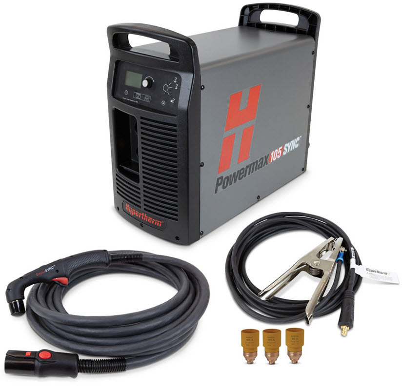 Hypertherm Powermax105 SYNC Plasma Cutter w/CPC & 75 Degree Handheld Torch