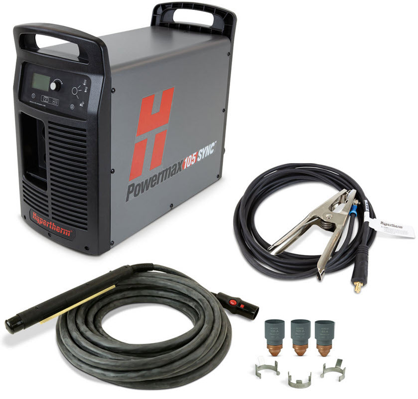 Hypertherm Powermax105 SYNC Plasma Cutter w/CPC, Serial Port & 180 Degree Torch