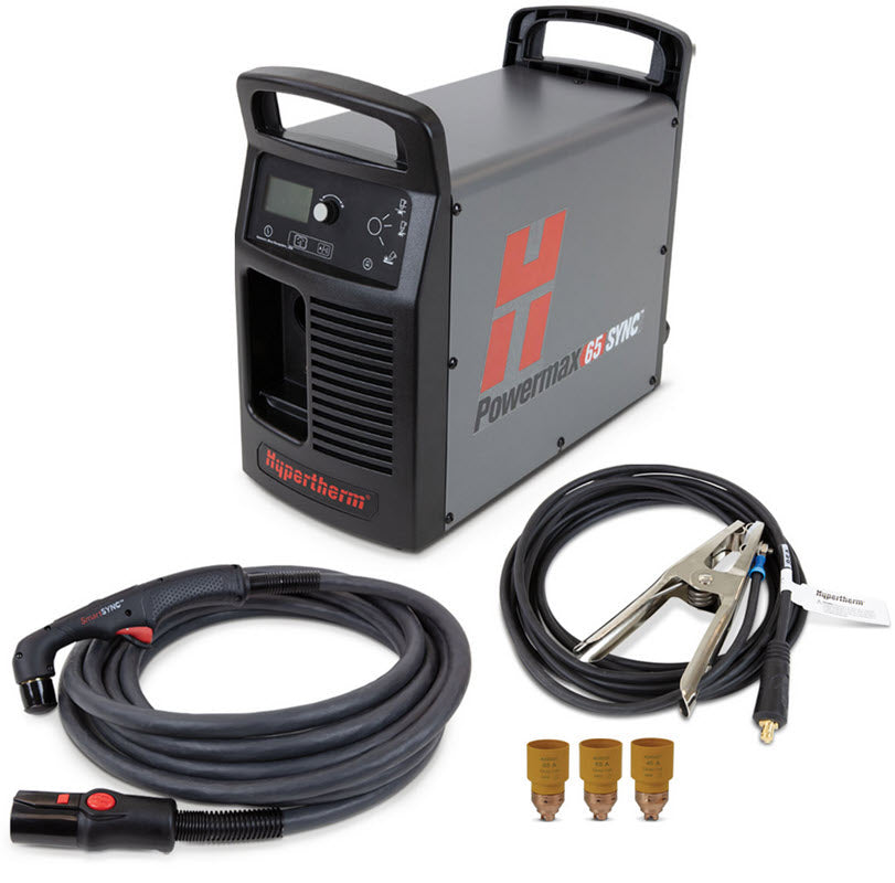 Hypertherm Powermax65 SYNC Plasma Cutter w/CPC & 75 Degree Handheld Torch