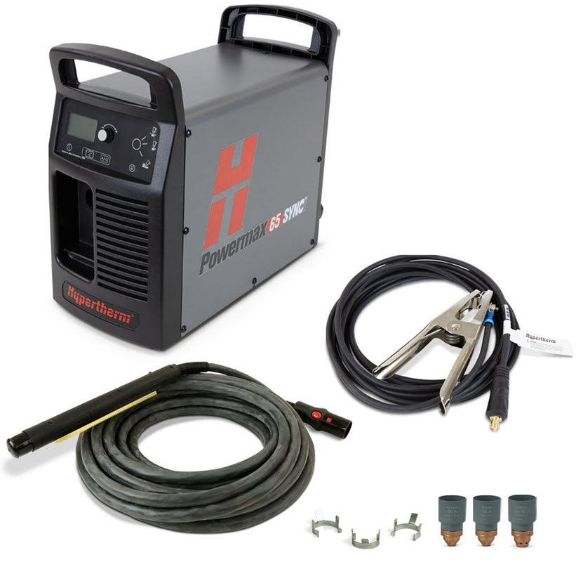 Hypertherm Powermax65 SYNC Plasma Cutter w/CPC & 180 Degree Machine Torch