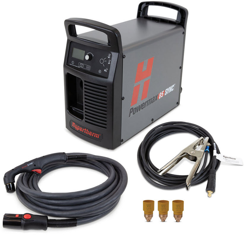 Hypertherm Powermax85 SYNC Plasma Cutter w/CPC & 75 Degree Handheld Torch