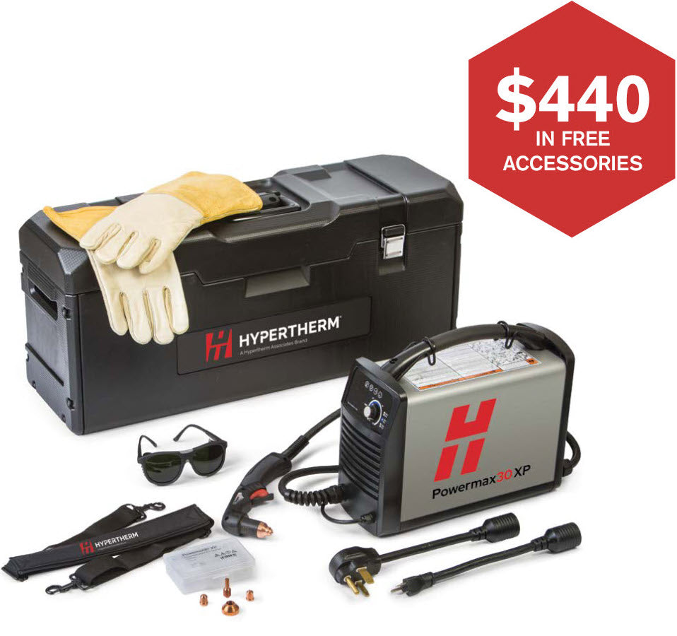 Hypertherm Powermax30 XP Plasma Cutter w/75 Degree Handheld Torch 088079