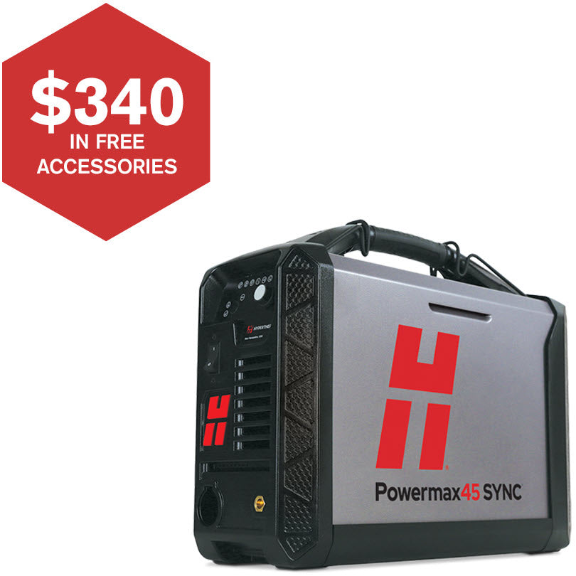 Hypertherm Powermax45 SYNC Plasma Cutter w/CPC & 75 Degree Handheld Torch