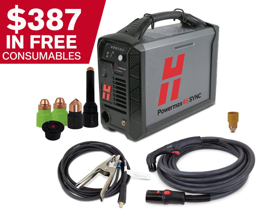 Hypertherm Powermax45 SYNC Plasma Cutter w/75 Degree Handheld Torch