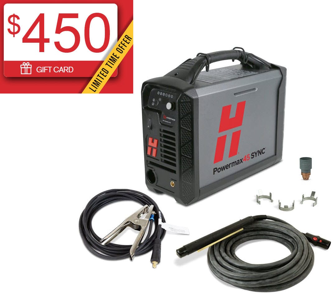 Hypertherm Powermax45 SYNC Plasma Cutter w/CPC & 180 Degree Machine Torch