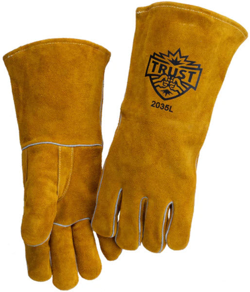 Trust Shoulder Split Cowhide Stick Welding Gloves 2035L