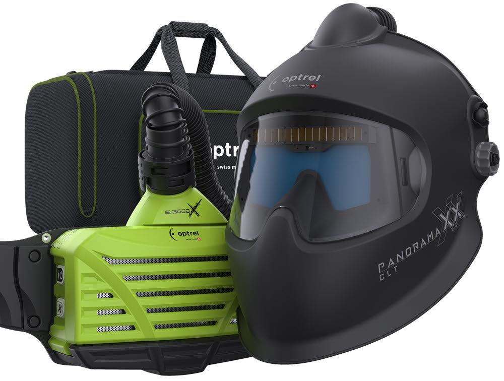 Optrel e3000x PAPR w/Panoramaxx CLT Black Welding Helmet 4550.580