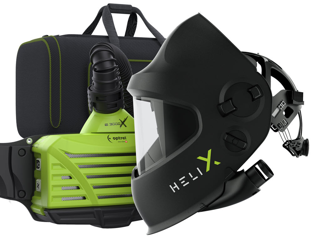 Optrel e3000x PAPR w/Helix Pure Air CLT Welding Helmet 4550.620