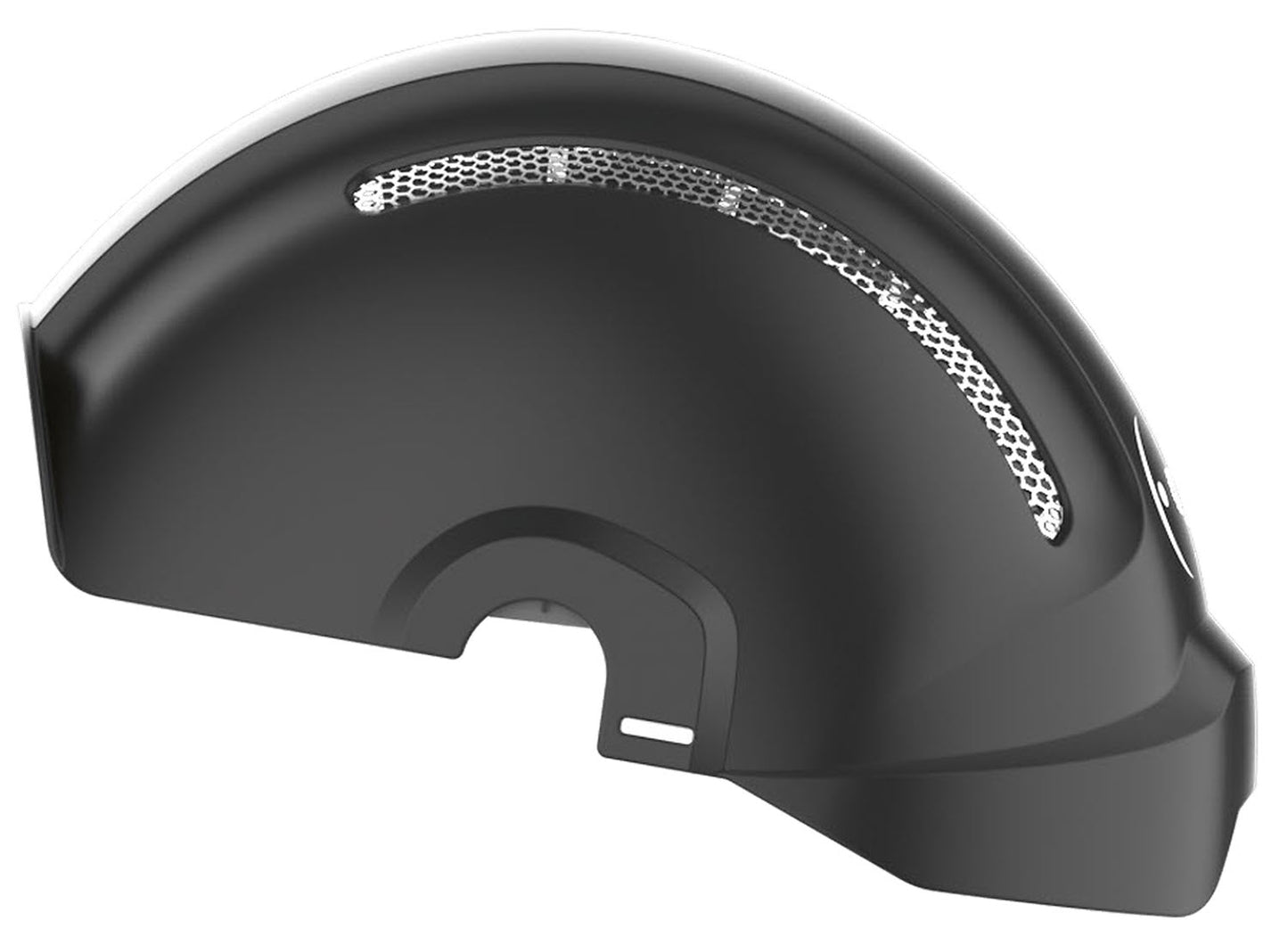 Optrel black hard hat shell with integrated ventilation mesh