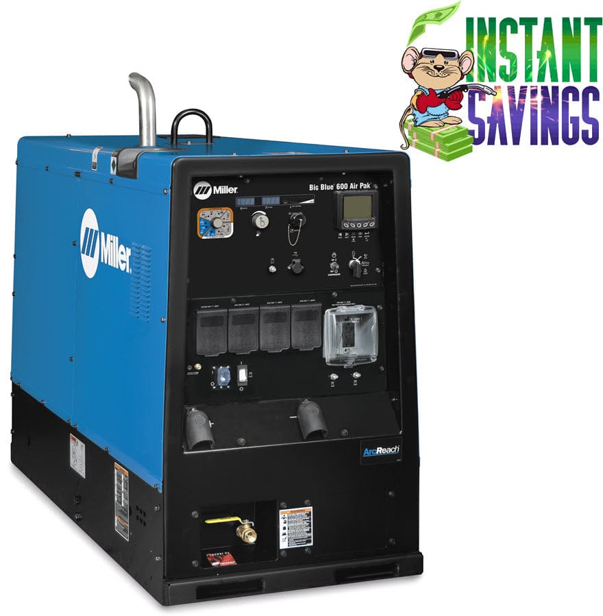 Miller Welders Miller Big Blue 600 Air Pak (Deutz) Diesel Welder w/ArcReach 907750