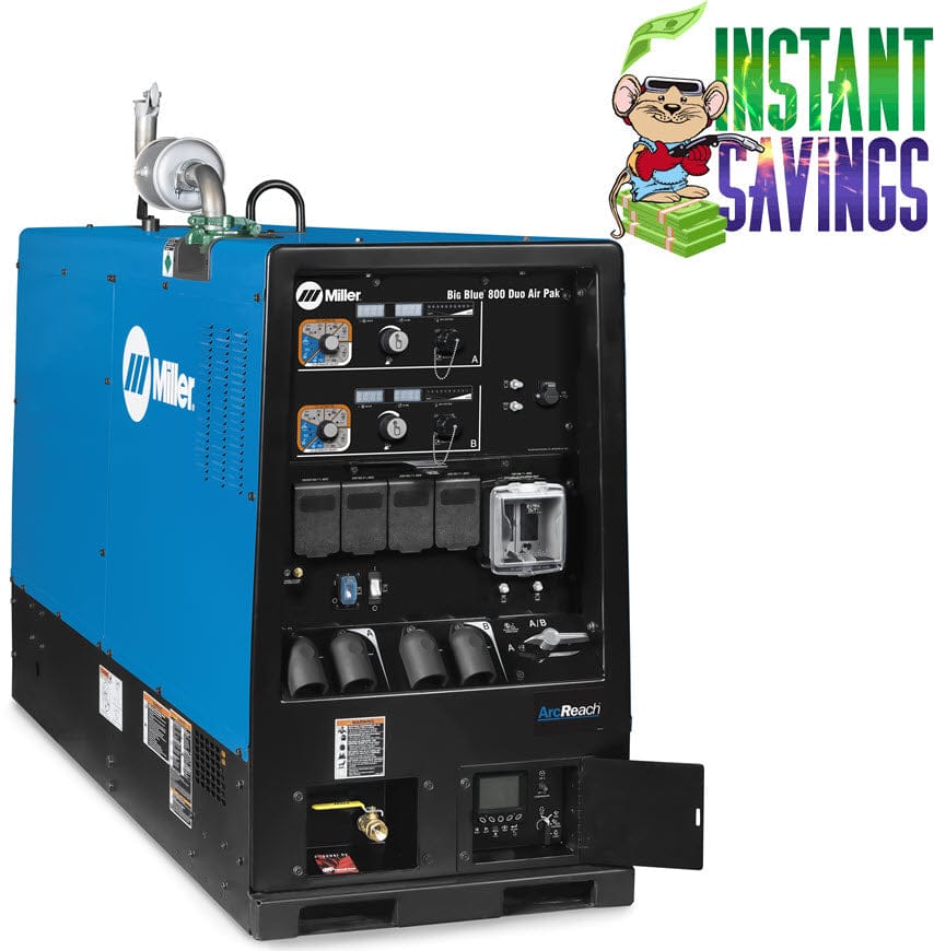 Miller Welders Miller Big Blue 800 Duo Air Pak (Deutz) Truck Mount Spec w/ArcReach