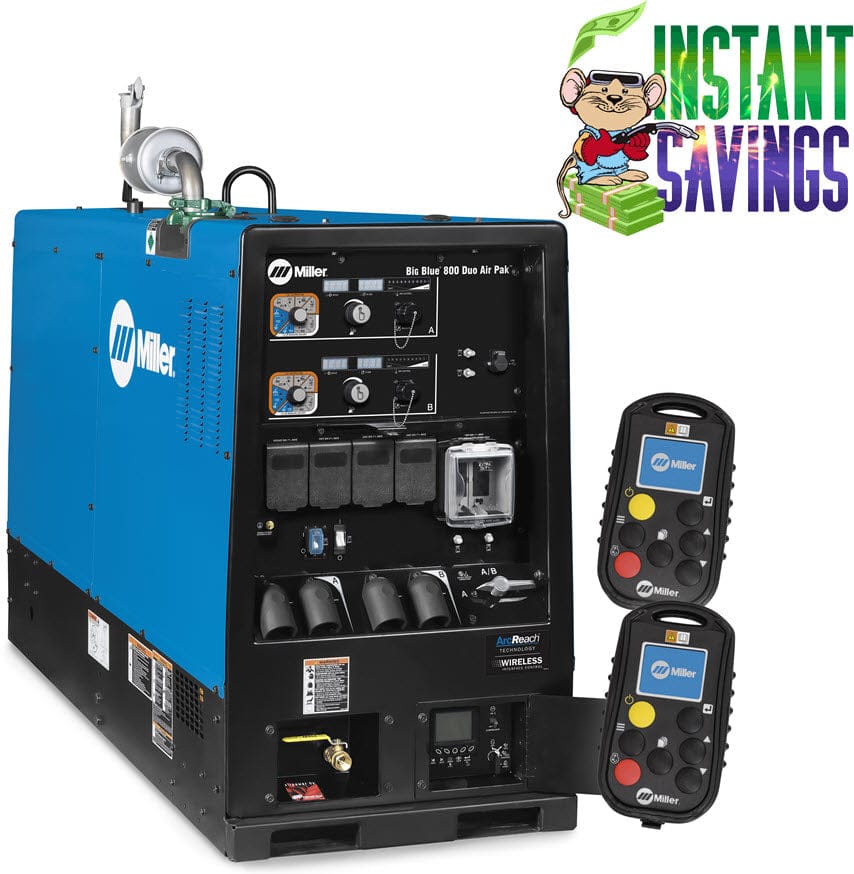 Miller Welders Miller Big Blue 800 Duo Air Pak Truck Mount Spec w/WIC & ArcReach
