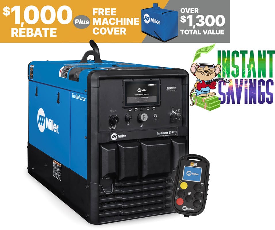 Miller Welders Miller Trailblazer 330 EFI w/Excel Power, Pol. Rev. &  WIC 907832006