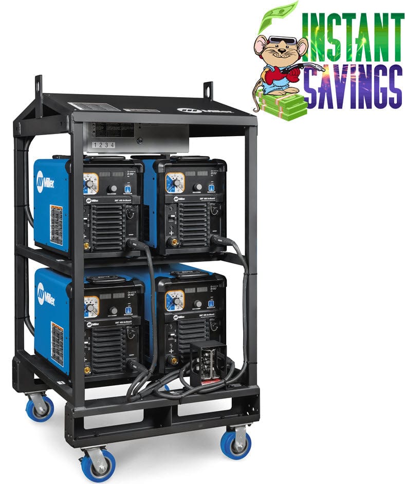 Miller Welders Miller XMT 400 ArcReach 4-Pack Rack Fused 460/575 907882